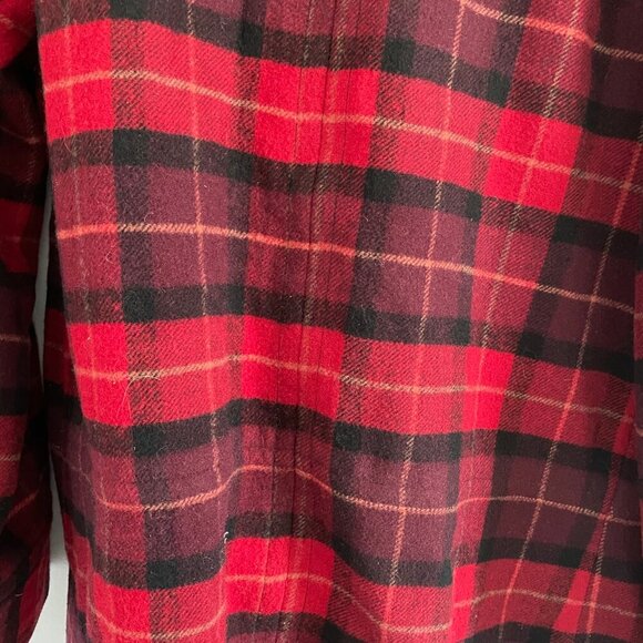 Chris and Jaime Red and Black Woman Checkered Coat Size L - Picture 6 of 7